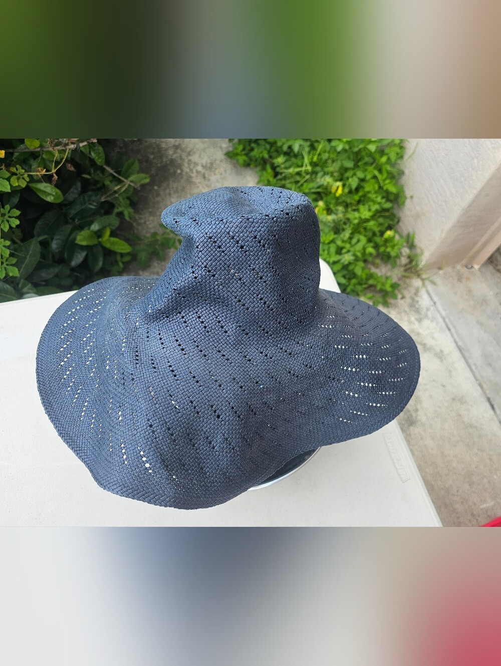 Wide Brim Women's Sun Hat - Navy
